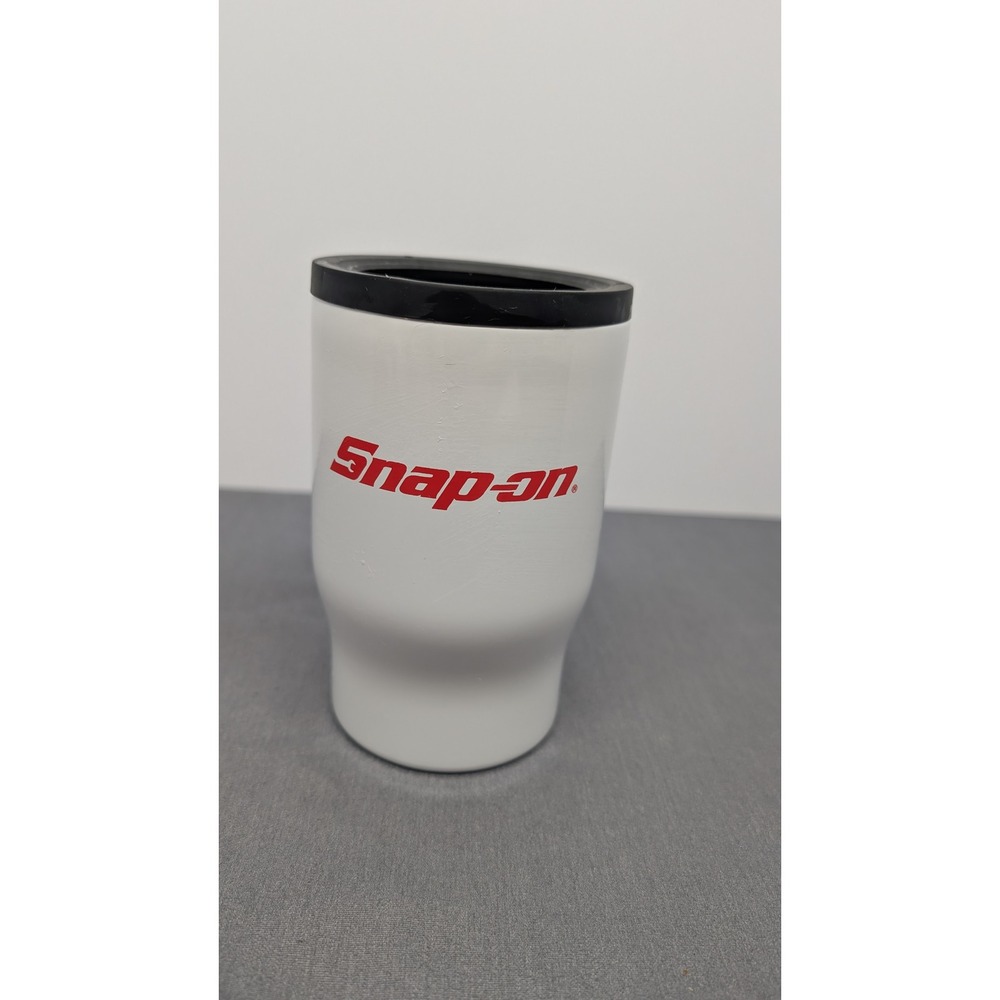Snap-on Insulated Can Cooler Red Logo 12oz Metal Drink Sleeve